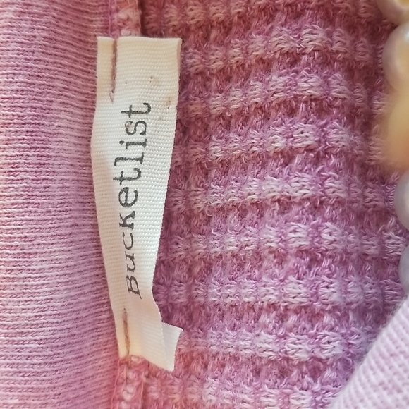 Bucketlist Waffle Knit Oversized Dusty Purple Womens Shacket Acid Wash T… - Picture 9 of 10